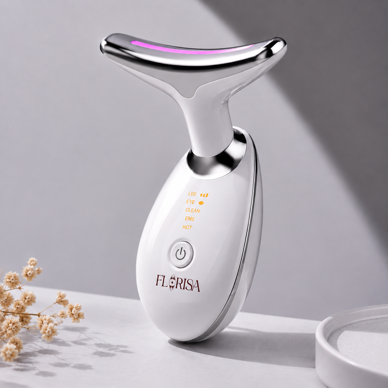 Appareil Beauté Visage & Cou — Photothérapie + Vibration EMS + Chaleur | Anti-Rides & Raffermissant
